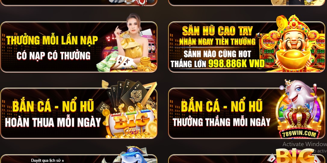 Các chương trình khuyến mãi 789win dành riêng cho thành viên nạp tiền