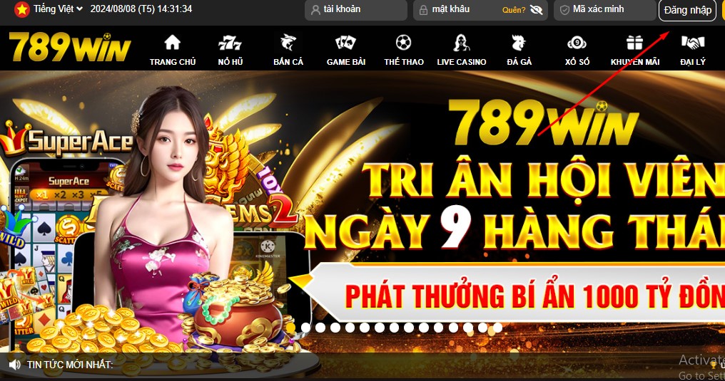 Cách bước đăng nhập 789win đơn giản nhất cho tân thủ